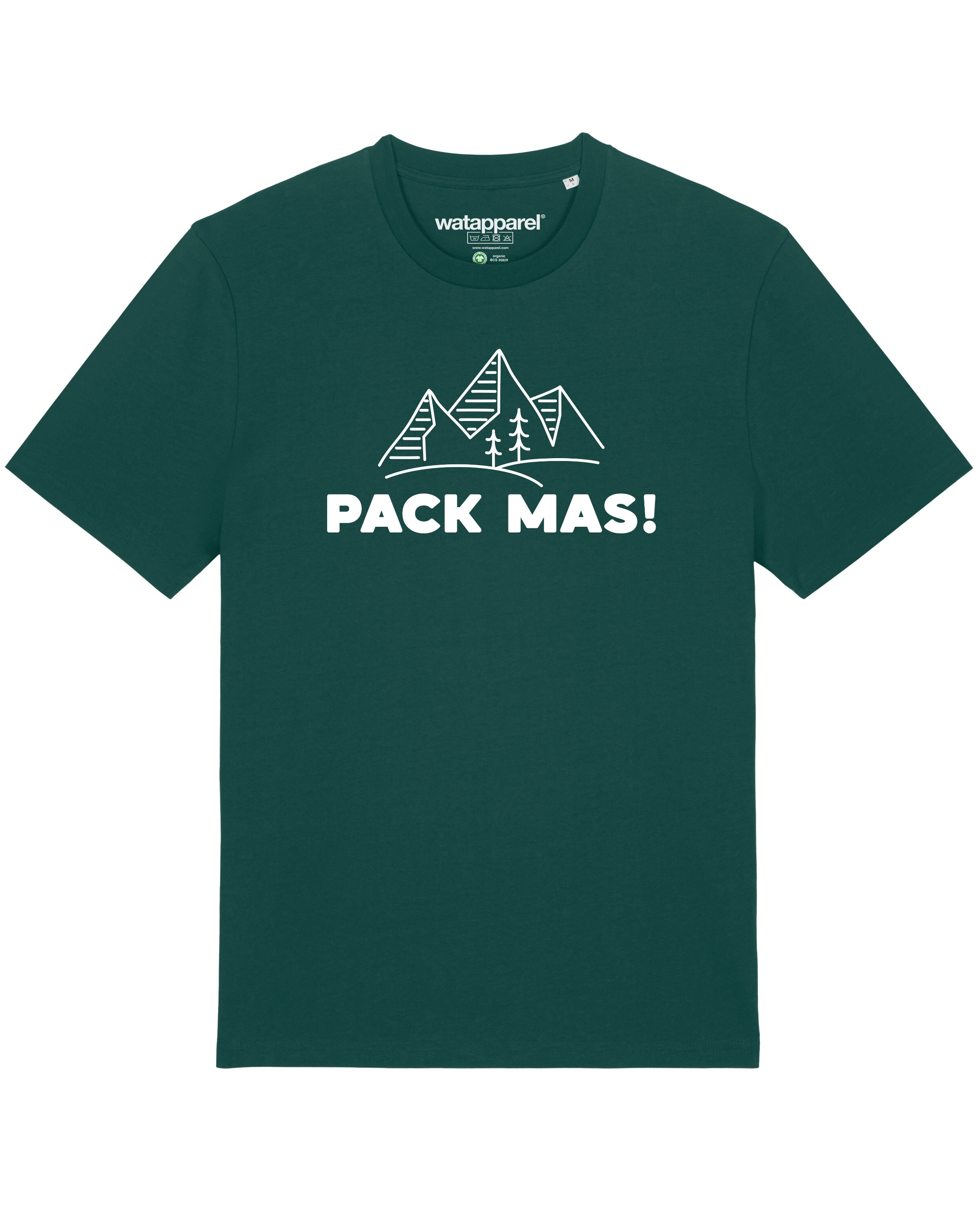 Watapparel Shirt ' Pack mas! ' in Groen: voorkant