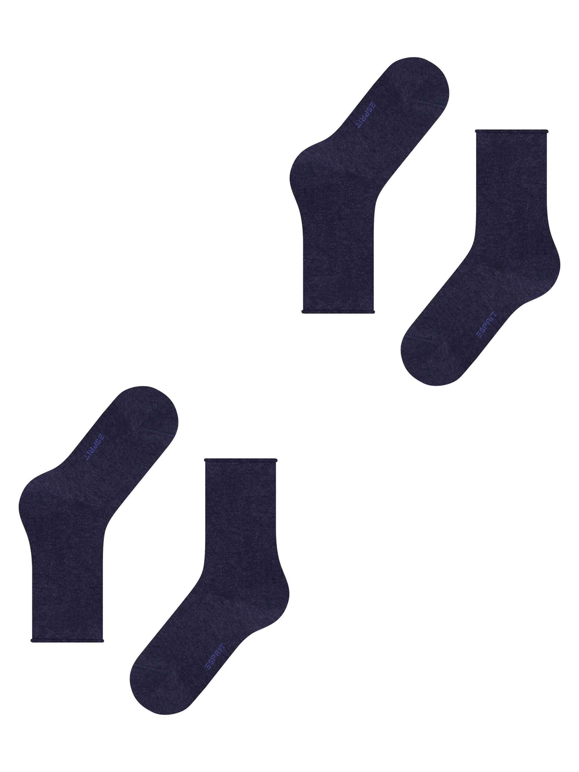 ESPRIT Socken 'Basic Pure 2-Pack'‌‌‌ in Blau