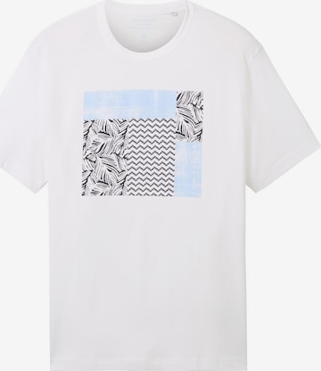 T-Shirt TOM TAILOR Men + en blanc : devant