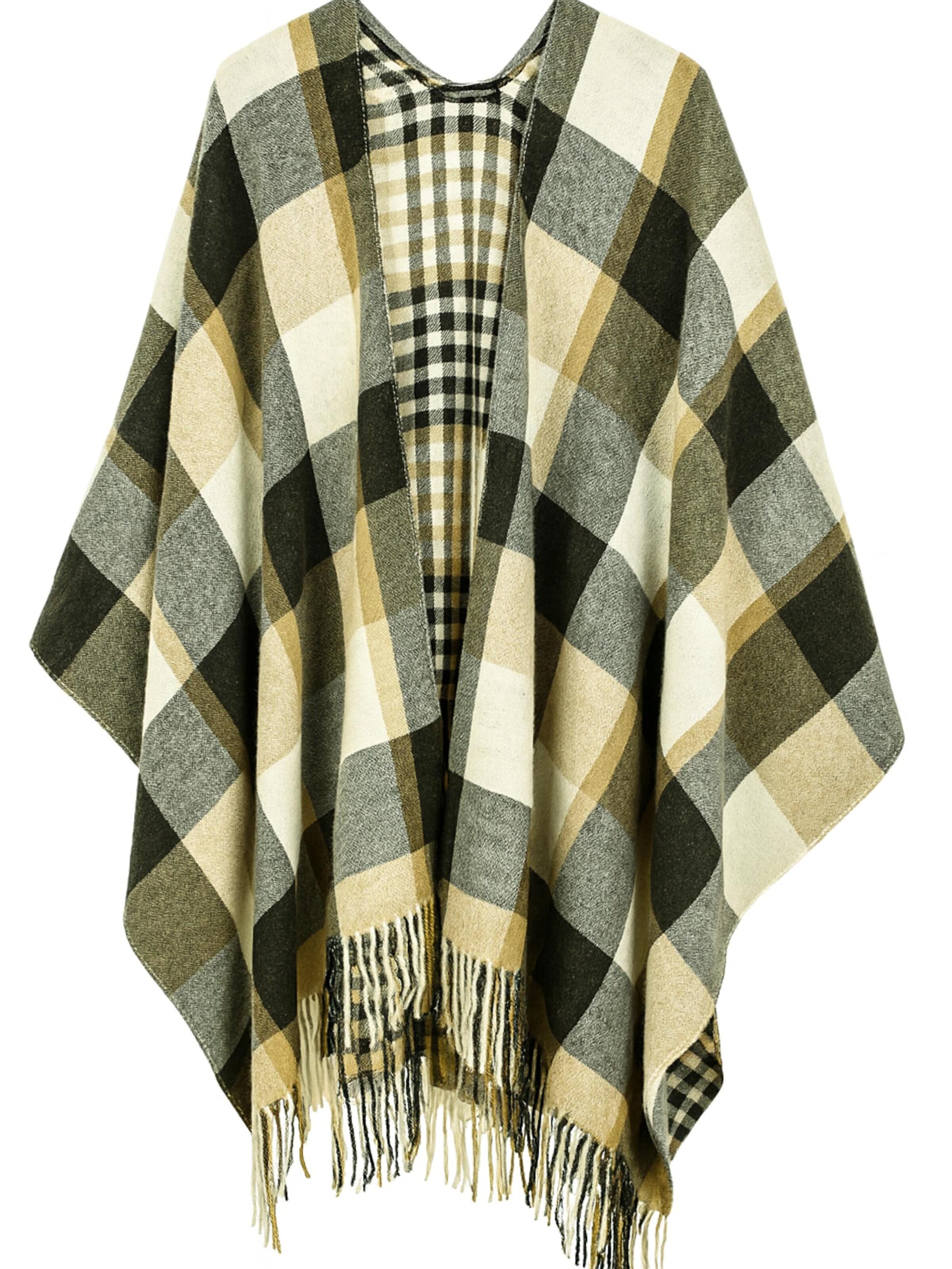 COLLEZIONE ALESSANDRO Cape 'Aspen' in Green: front