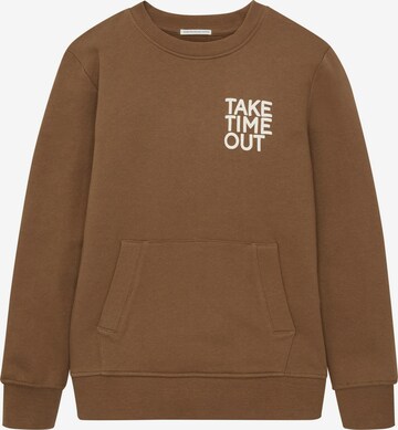 TOM TAILOR Sweatshirt in Brown: front