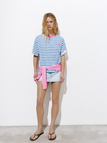 Pull&Bear Тениска в синьо