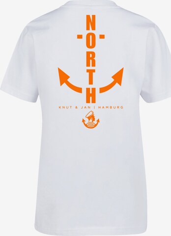 T-Shirt 'North Anker Knut & Jan Hamburg' F4NT4STIC en blanc