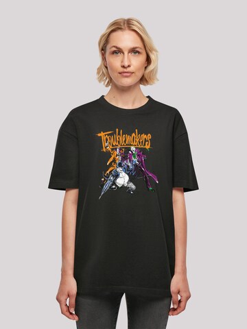 T-shirt oversize 'Batman Troublemakers' F4NT4STIC en noir : devant