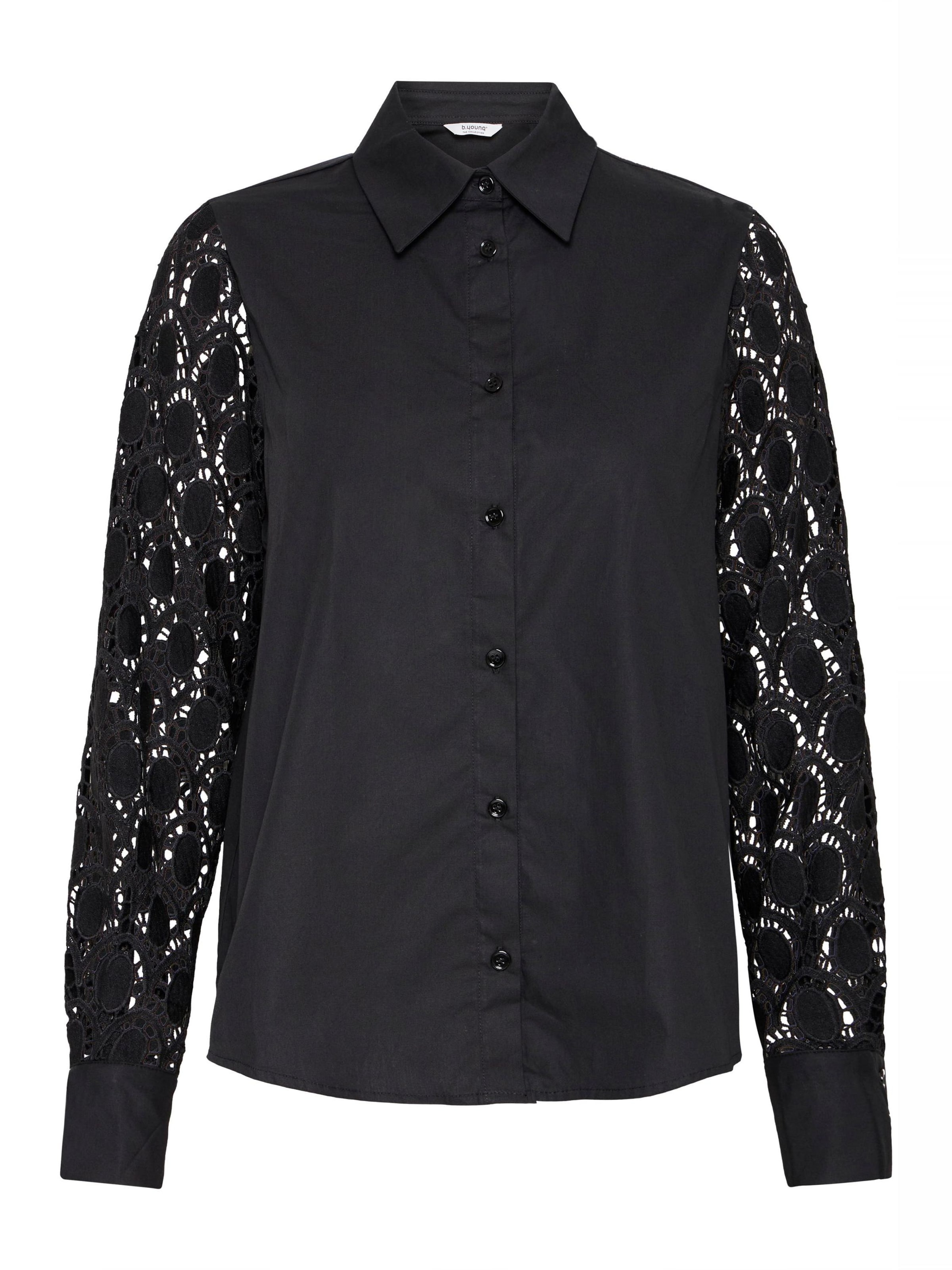 b.young Bluse 'Icottin' in Schwarz: Vorderseite