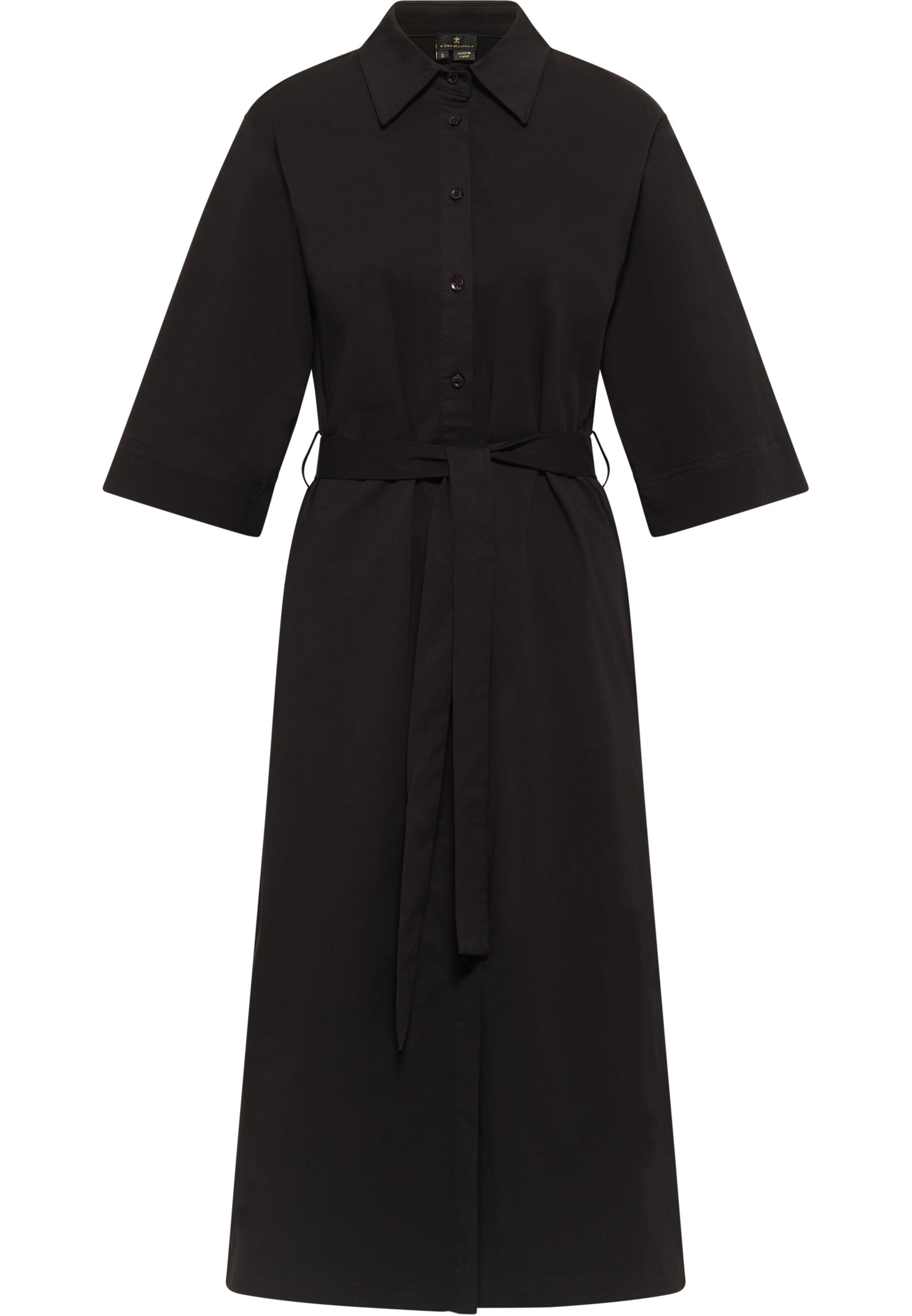 melns DreiMaster Klassik Kleita: no priekšpuses