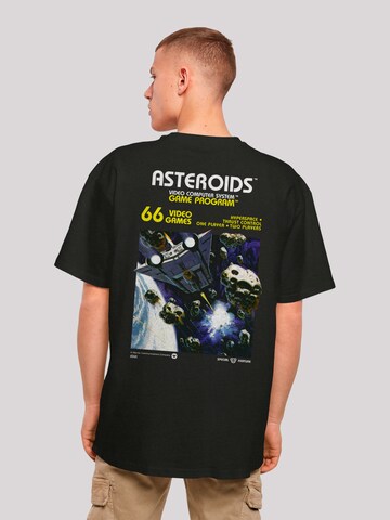 F4NT4STIC Shirt 'Atari Games Logo White Retro Gaming Horizontal' in Black