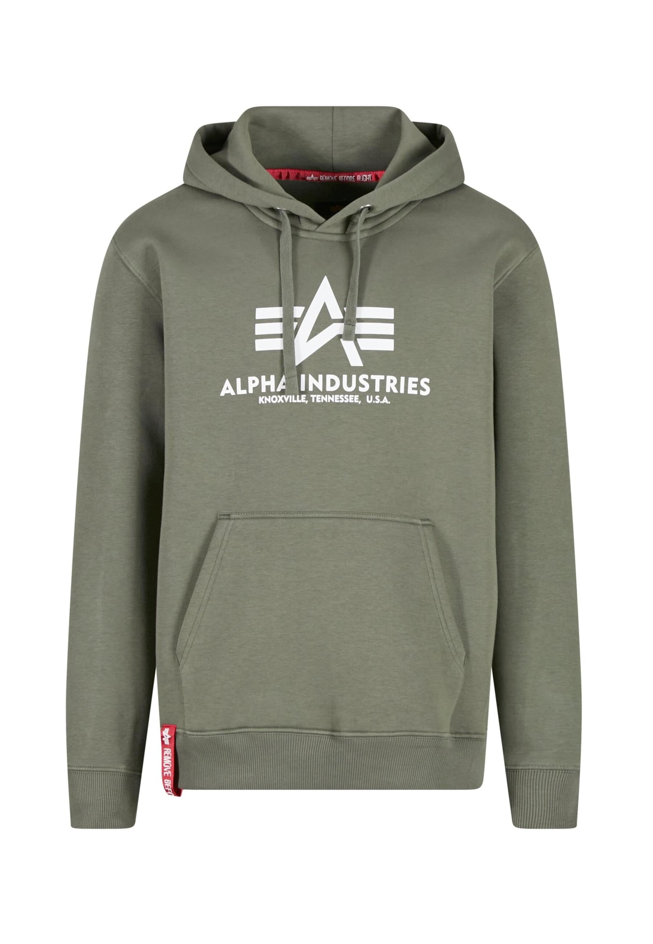 ALPHA INDUSTRIES Sweatshirt in Grün: Vorderseite