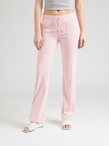 Juicy Couture Обычный Штаны в Ярко-розовый: спереди