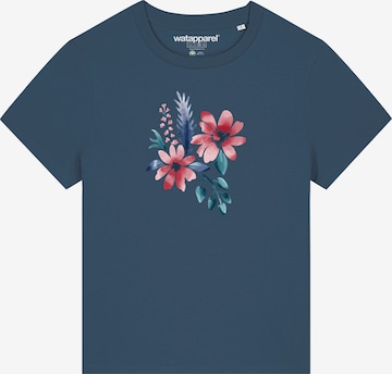 Watapparel Shirt 'Blume in Wasserfarbe 02' in Blauw: voorkant