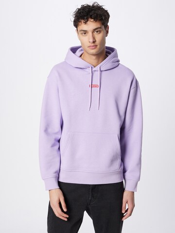 LEVI'S ® Sweatshirt 'Relaxed Baby Tab Hoodie' in Purple: front