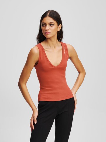 Karl Lagerfeld Top - Oranžová: predná strana