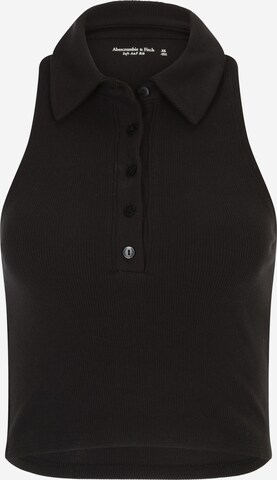 Top de la Abercrombie & Fitch pe negru: față