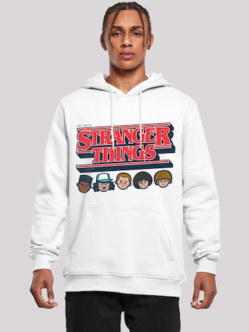 Sweat-shirt 'Stranger Things Netflix TV Series' F4NT4STIC en blanc : devant