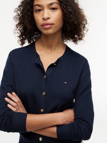 TOMMY HILFIGER - Casaco de malha 'Fine' em azul