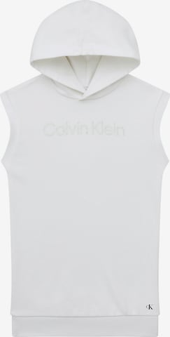 Calvin Klein Jeans - Vestido en blanco: frente