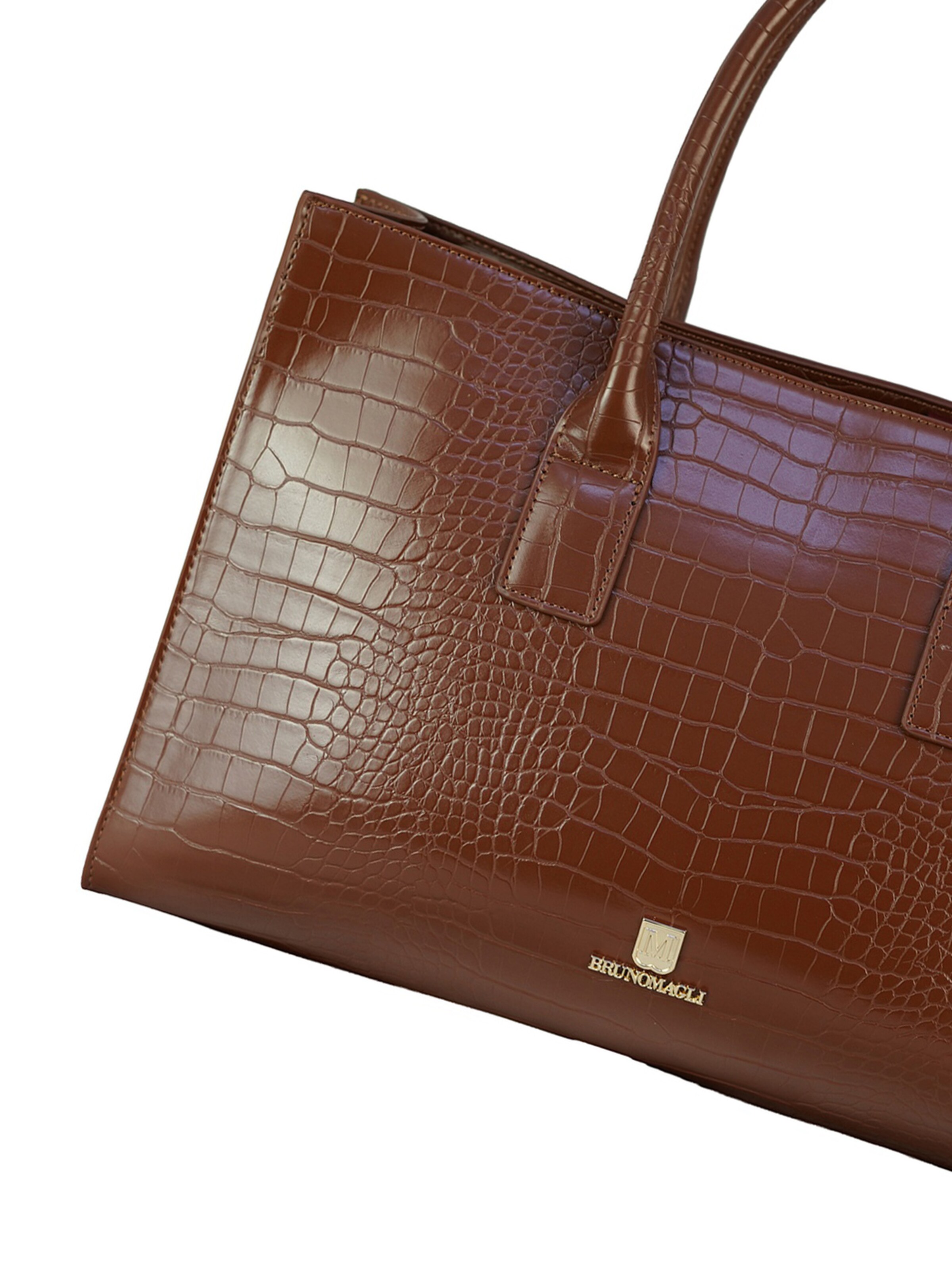 Shopper 'Borsa Shopper Elena Bruno Magli Eco-Pelle Coccodrillo Zip' di Bruno Magli in marrone