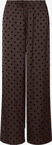 PIECES Wide Leg Bukser 'PCJYTTA ' i brun: forside