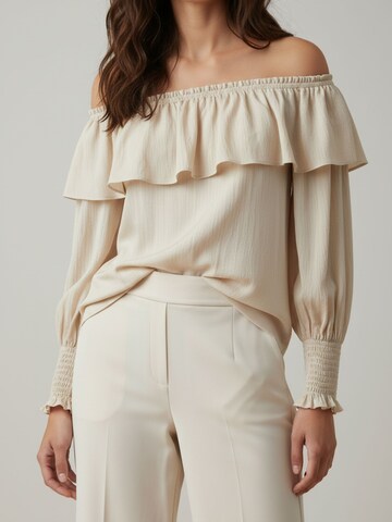 WEARABLE STORIES Bluse 'Noemie' i beige: forside