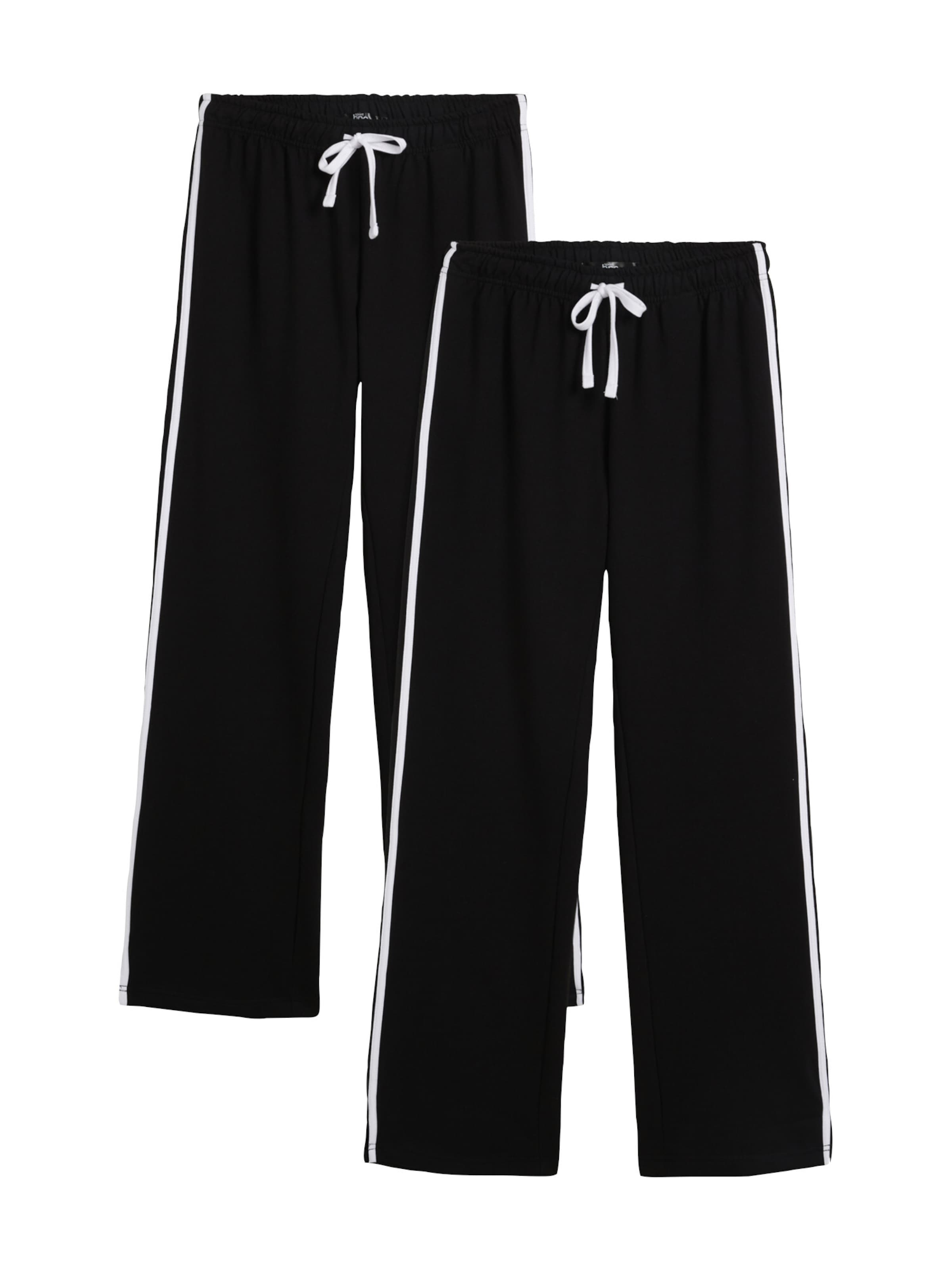 bonprix Regular Sweathose (2er Pack) in Schwarz: Vorderseite