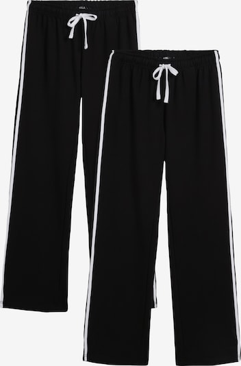 bonprix Sweathose (2er Pack) in 32-34/Regular in schwarz / weiß, Produktansicht