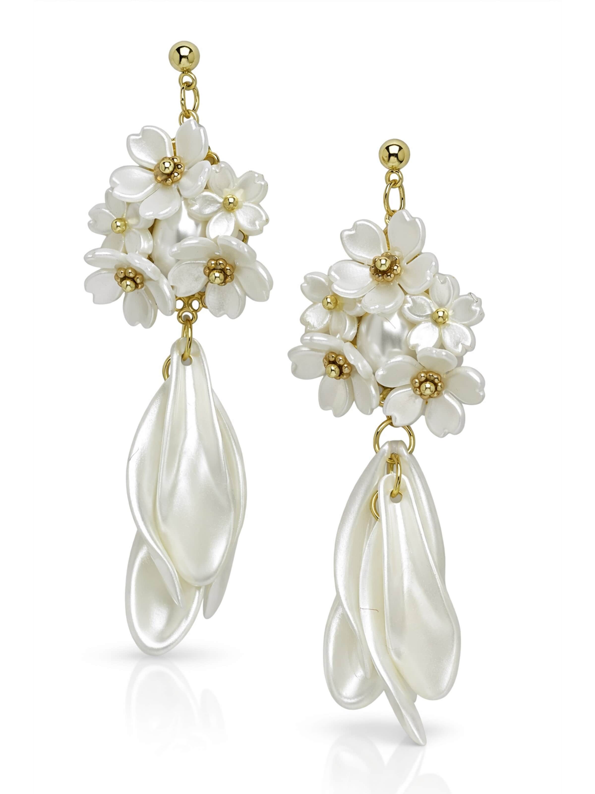 AVANT-GARDE PARIS Boucles d'oreilles en One Size en blanc, Vue avec produit