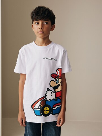 T-Shirt 'Mario' Next en blanc : devant