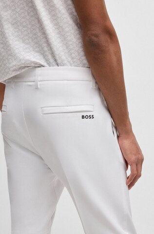 BOSS Slimfit Hose 'Commuter' in Weiß