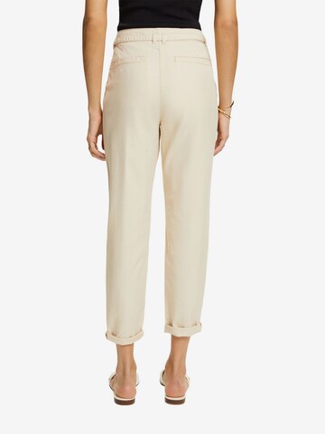 ESPRIT Slim fit Pleat-Front Pants in Beige