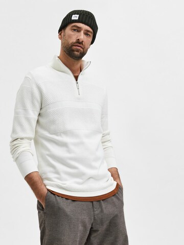 SELECTED HOMME Pullover 'Maine' i hvid