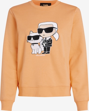 Karl Lagerfeld Sweatshirt 'Ikonik 2.0' in Oranje: voorkant