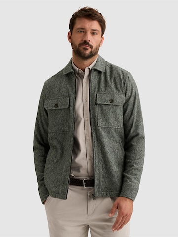 VANGUARD Overgangsjakke 'Overshirt in brushed mouliné with zipper closure' i grøn: forside