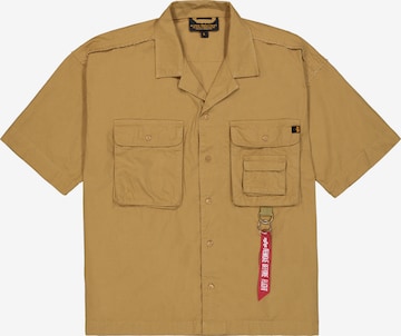 ALPHA INDUSTRIES Regular Fit Paita 'Aloha Safari' värissä keltainen: etupuoli