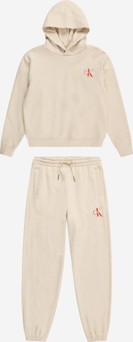Tuta da jogging di Calvin Klein Jeans in beige: frontale