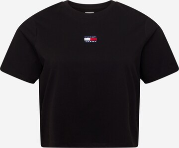 T-shirt Tommy Jeans Curve en noir : devant