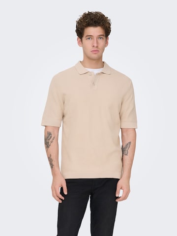 Pull-over 'ONSTony' Only & Sons en beige : devant