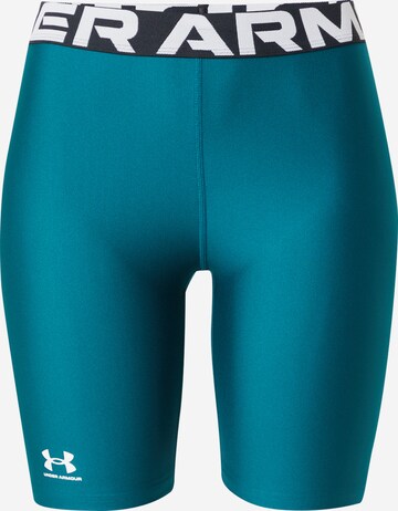 UNDER ARMOUR Skinny Workout Pants 'Authentics' in Green: front