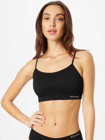 Hummel - Bustier Sujetador deportivo 'Juno' en negro: frente