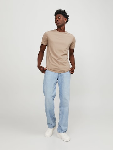 JACK & JONES Slim Fit Shirt in Beige