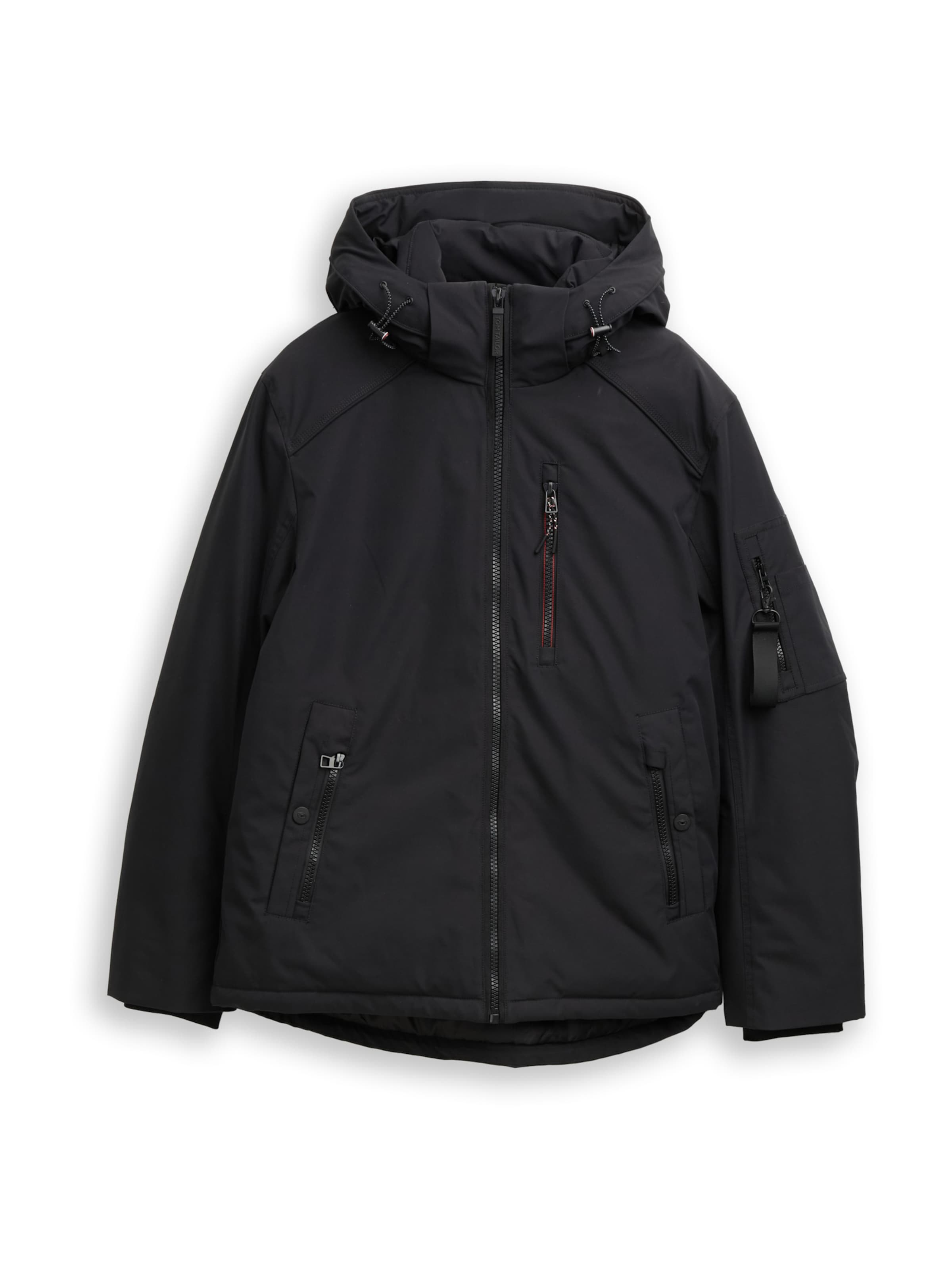 TOM TAILOR Зимняя куртка в Черный: спереди