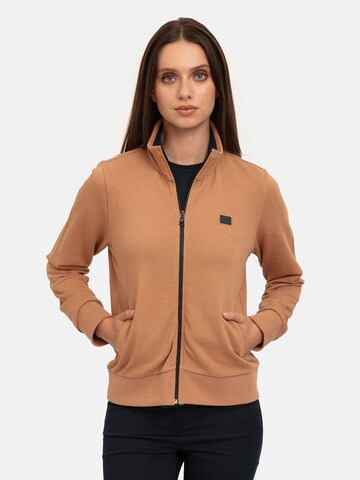 Jacey Quinn - Sudadera con cremallera en naranja: frente