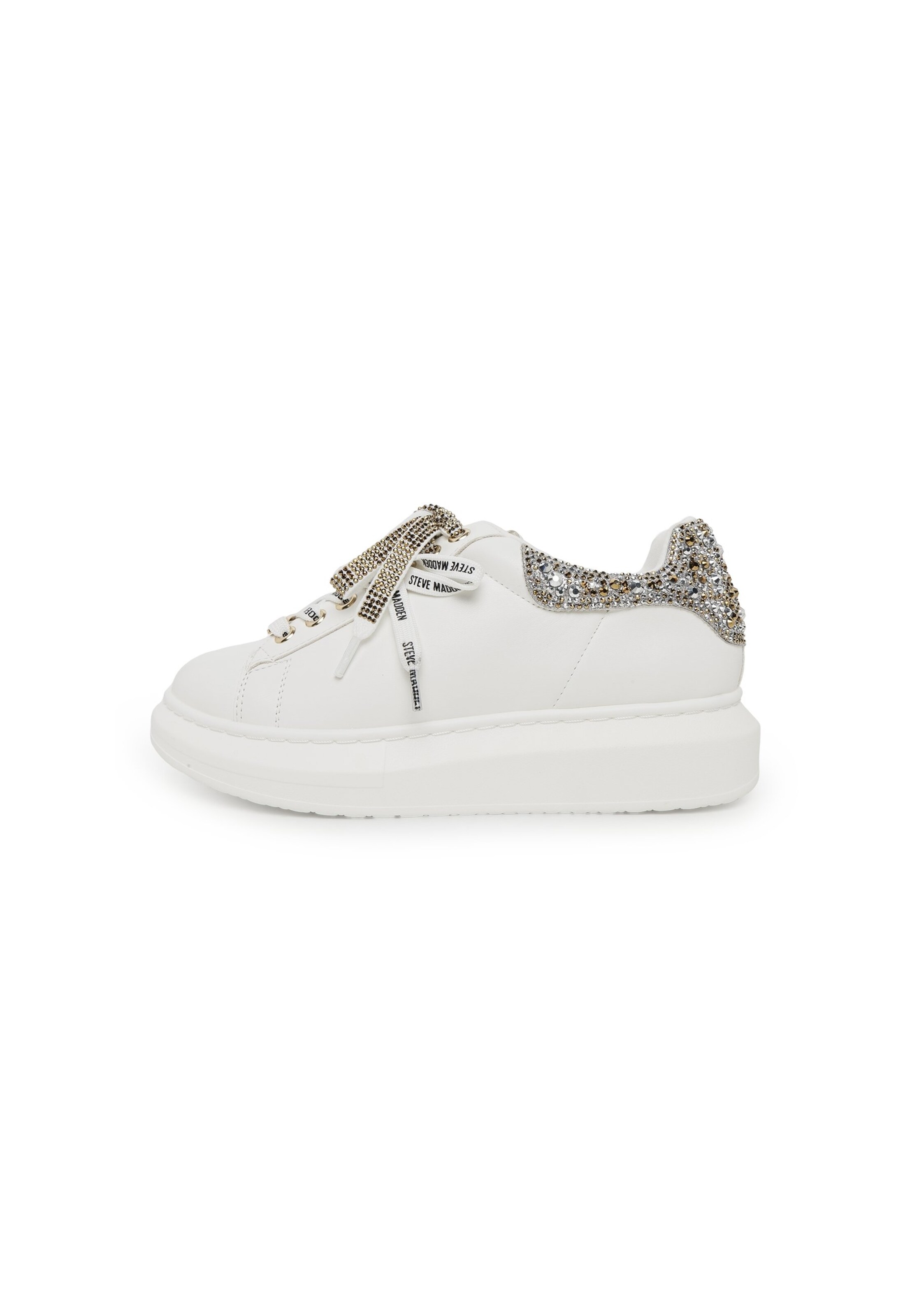 STEVE MADDEN Baskets basses 'Gaze-2C' en 36 en or / argent / blanc, Vue avec produit