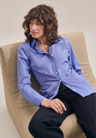 SEIDENSTICKER Blouse 'Schwarze Rose' in Blauw