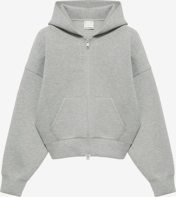 Pull&Bear Sweatjacke in Grau: Vorderseite