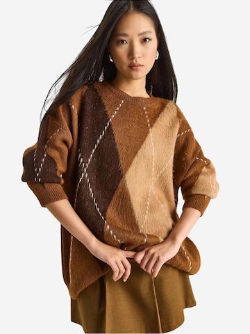 Pull-over Bianco Lucci en marron : devant