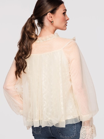 Ombre Blouse in Beige