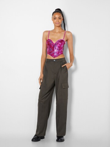 Bershka Top - rózsaszín