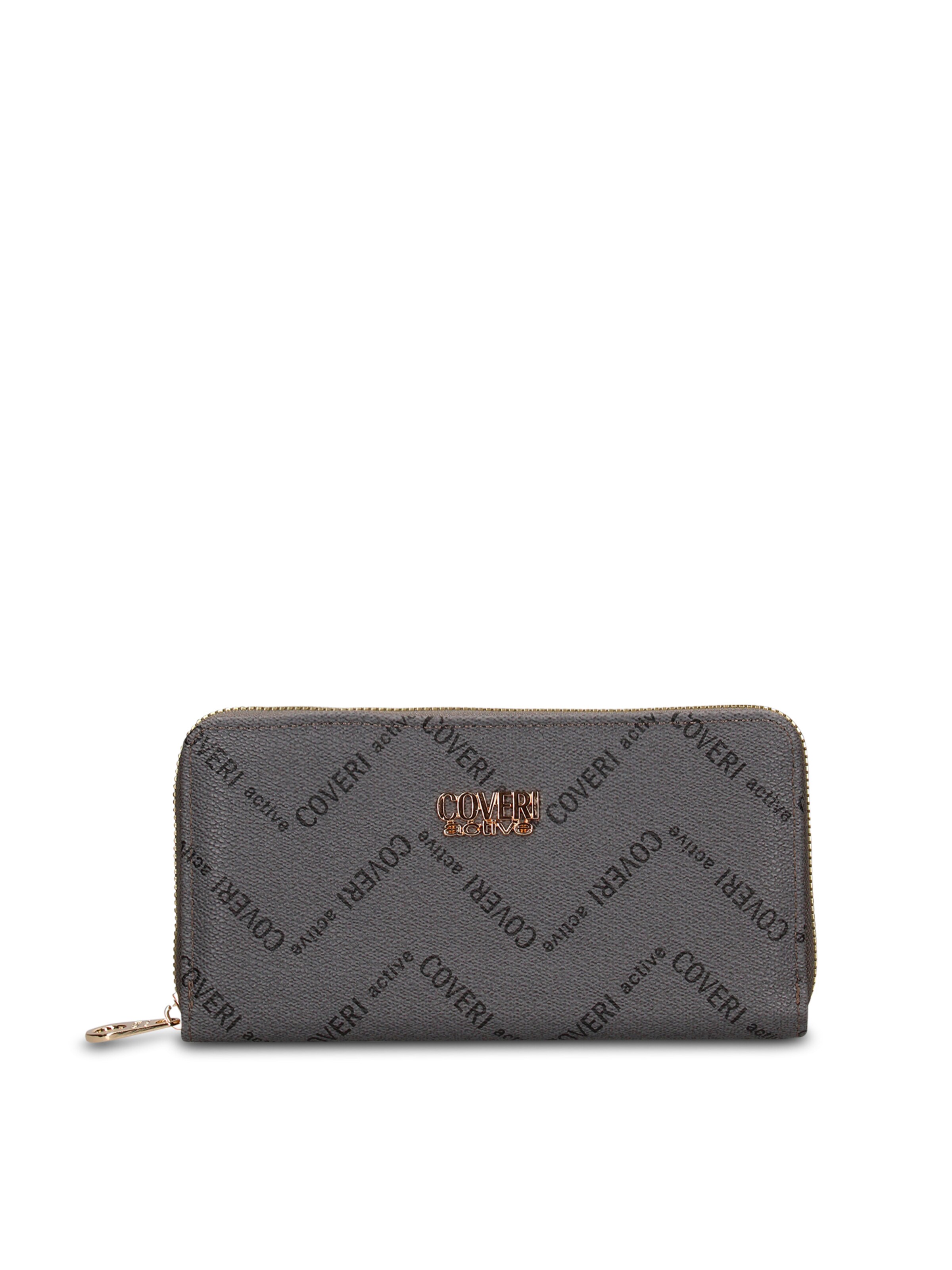 Portamonete 'Portafoglio donna con zip Coveri Collection' di Coveri Collection in grigio: frontale