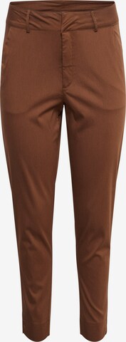 KAFFE CURVE Chino 'Leana' in Bruin: voorkant