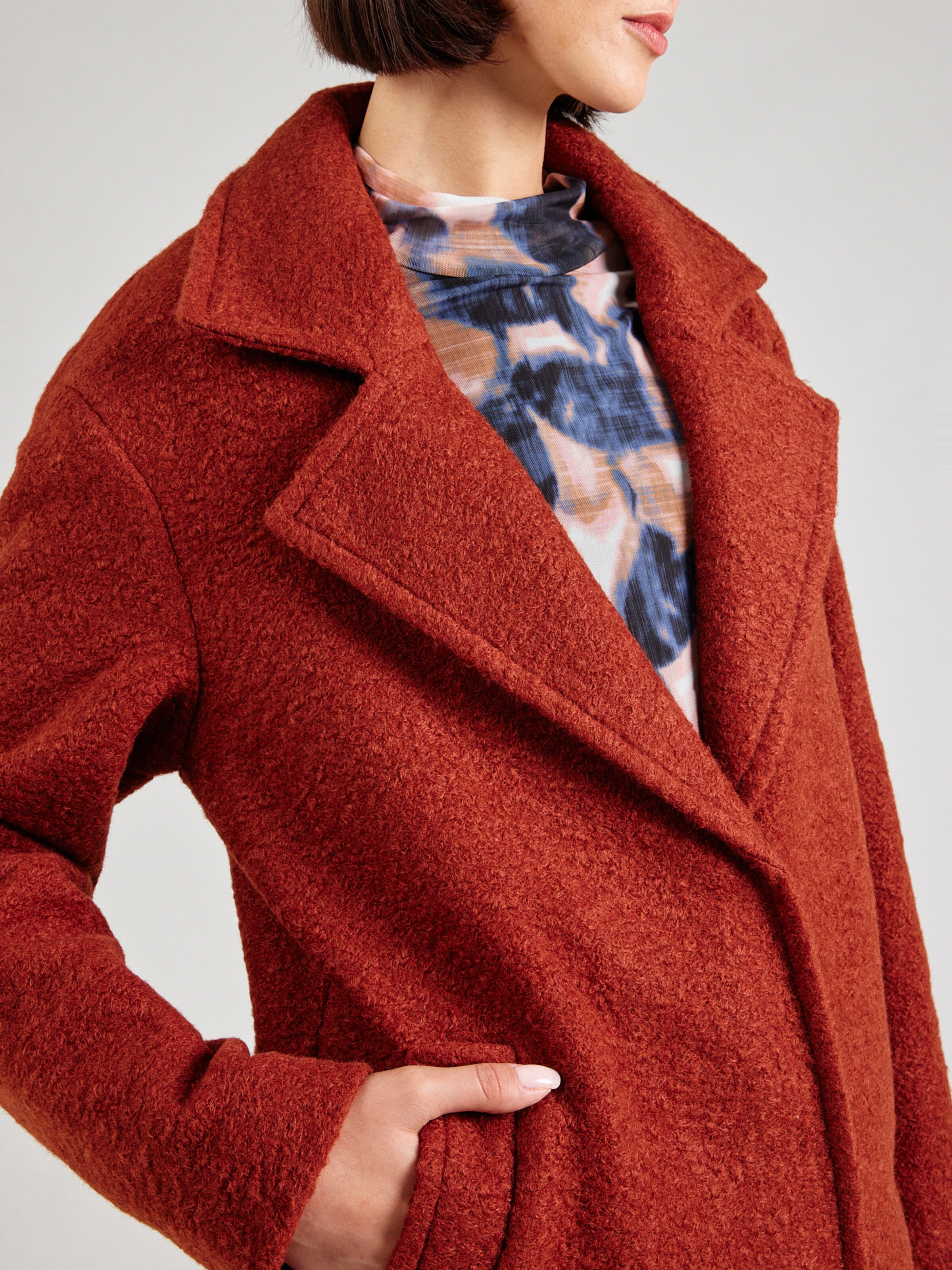 JDY Between Seasons Coat JDYELOISE in Rusty Red ABOUT YOU